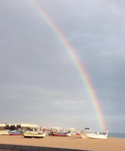 Rainbow over the Fisherman's Beach